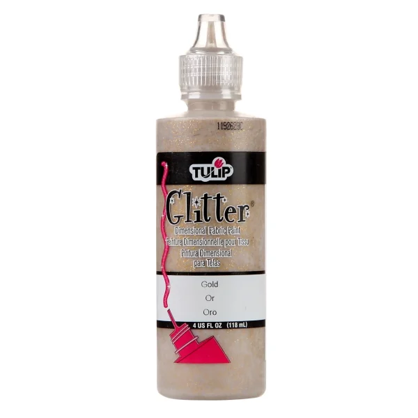 Tulip Glitter Fabric Paint | Gold 118ml