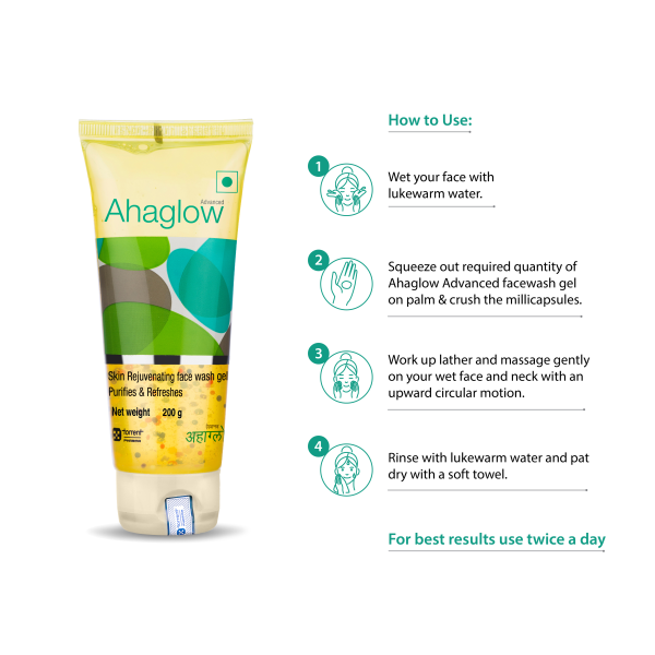 AHAGLOW ADVANCED FACE WASH Gel 200gm