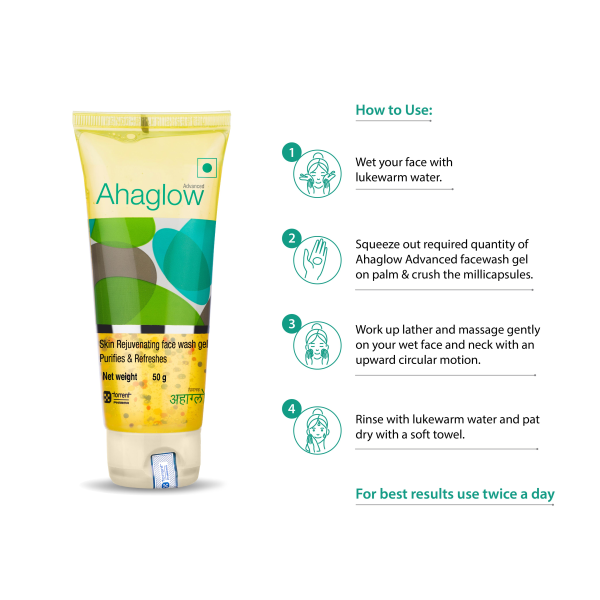 AHAGLOW ADVANCED Face Wash Gel 50gm
