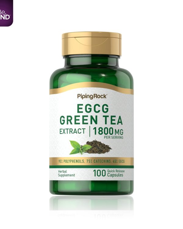Piping Rock EGCG Green Tea Extract 1800mg | 100 Capsules | Standardized Supplement | Non-GMO, Gluten Free