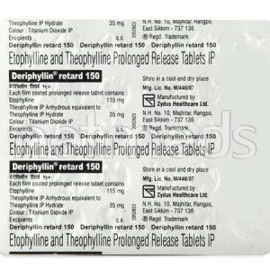 Deriphyllin Retard 150mg Tablet 30?S