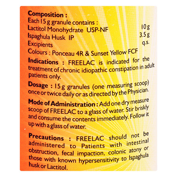 FREELAC ORANGE LEMON FLAVOUR Granules 90gm
