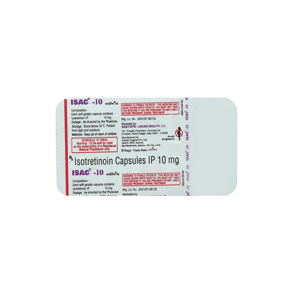 Isac 10mg Capsule 10?S