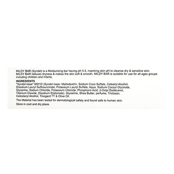 MILDY MOISTURISING & CLEANSING Syndet Bar 75gm