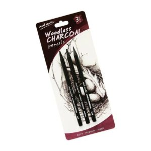 Mont Marte 3pcs Woodless Charcoal Pencils