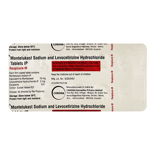 Respicure M 10/5mg Tablet 10?S