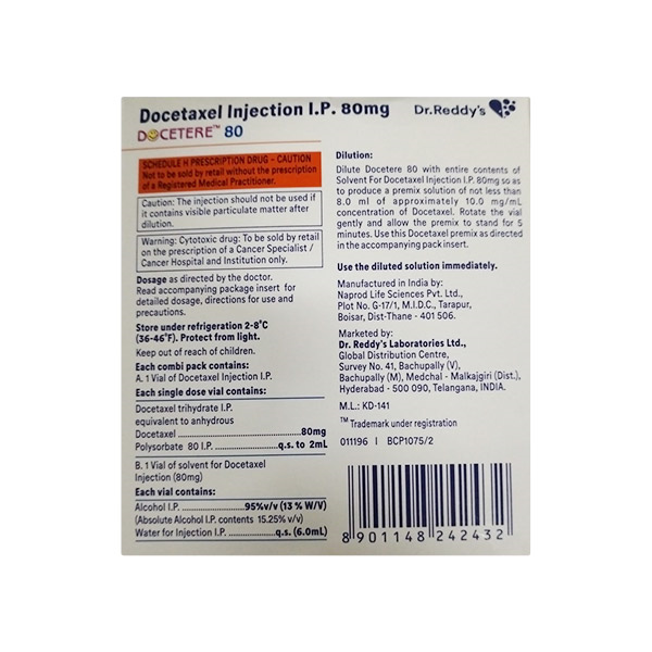Docetere 80mg Injection 1?s