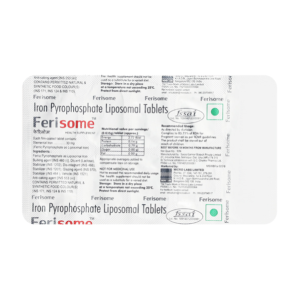 Ferisome 30mg Tablet 10?S