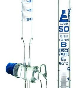 Burette, Glass, Glass Stopcock, 50 x 0.1ml, Class B