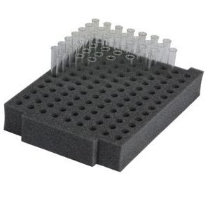 Gratnell Tray Insert, Foam, 108 Test Tubes (PK6)