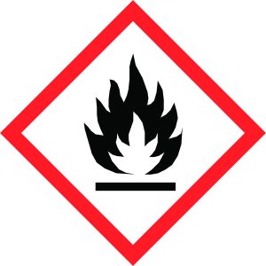 Hazard Warning Tape: Flammable, GHS02