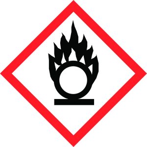 Hazard Warning Tape: Oxidising Agent, GHS03