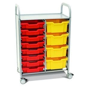 Callero Plus Double Trolley with Shallow and Deep Trays