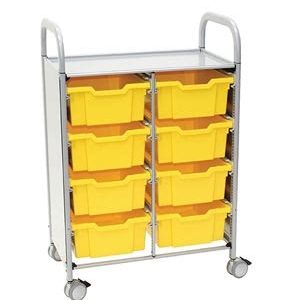 Callero Plus Double Trolley with Deep Trays