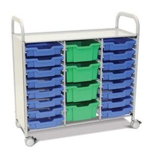 Callero Plus Treble Trolley with Shallow and Deep Trays