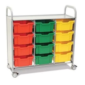 Callero Plus Treble Trolley with Deep Trays
