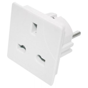 European To UK Adaptor Plug (5 amp flat type)
