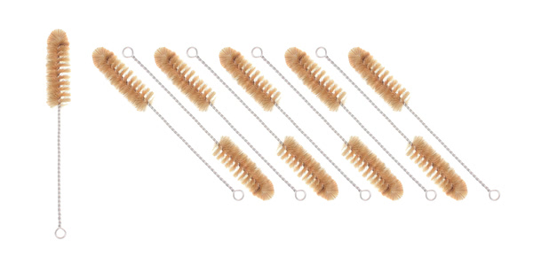 Brush, Bristle Test Tube Fan shape, size 16-25mm dia(Pk10)