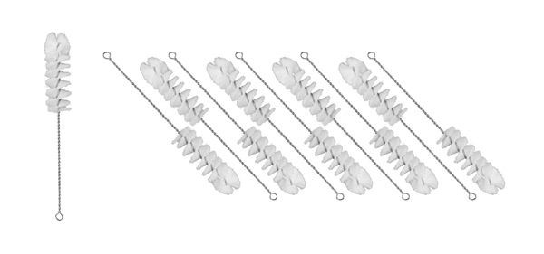 Brush, Nylon Test Tube Fan shape, size 10-12mm dia Pk10