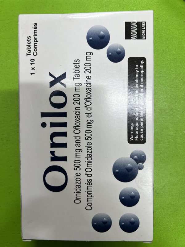 ORNIDAZOLE/OFLOXACIN 500/200MG (ORNILOX)