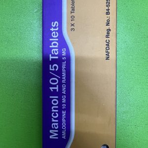 AMLODIPINE/RAMIPRIL 10/5MG (MARCNOL)BY 30 TAB