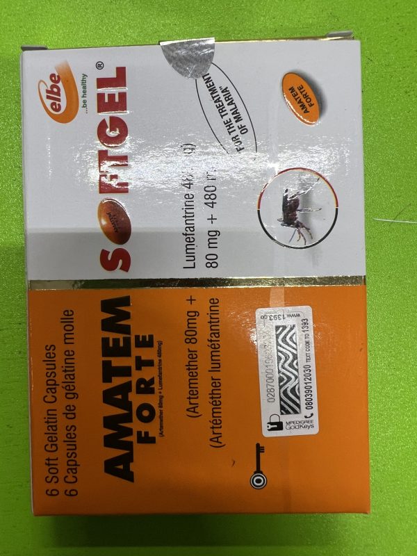 ARTEMETHER LUMERFRANTRINE 80/480MG (AMATEM SOFTGEL)