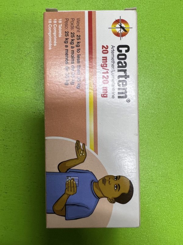 ARTEMETHER/LUMERFRANTRINE 20/120MG (COARTEM)x18