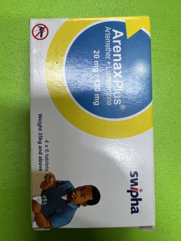 ARTEMETHER/LUMERFRANTRINE 20/120MG (ARENAX PLUS)BY 24 TAB