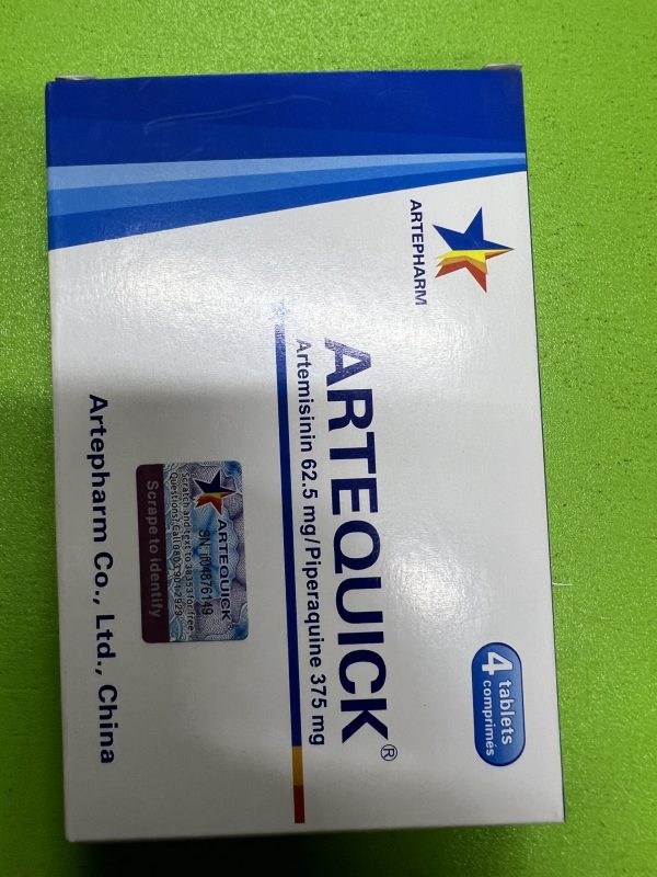 ARTEMISININ/PIPERAQUINE 62.5/375MG (ARTEQUICK)