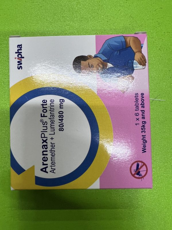 ARTEMETHER/LUMERFRANTRINE 80/480MG (ARENAXPLUS FORTE)BY 6 TAB