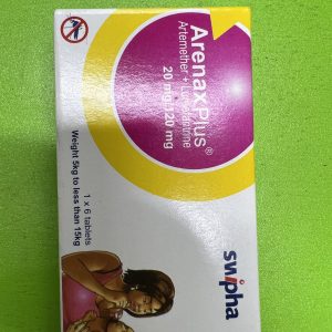 ARTEMETHER/LUMERFRANTRINE 20/120MG (ARENAX PLUS)BY 6 TAB