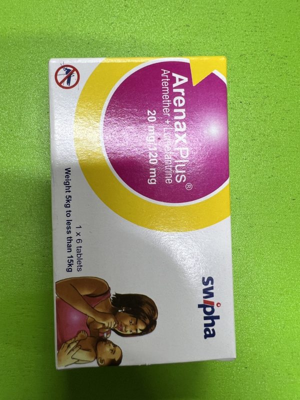 ARTEMETHER/LUMERFRANTRINE 20/120MG (ARENAX PLUS)BY 6 TAB