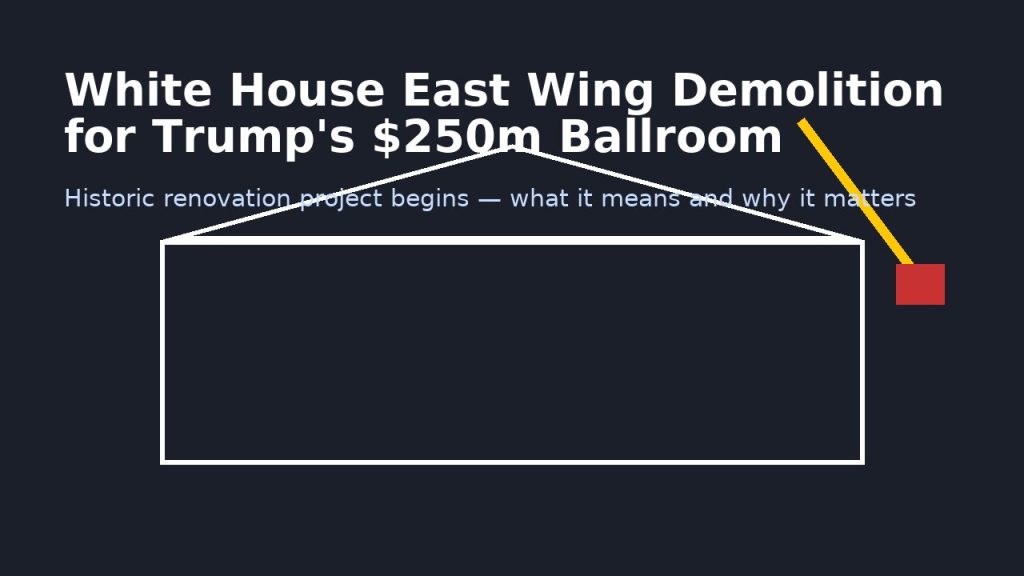 White House East Wing Demolition Begins for Trump’s $250 Million Ballroom