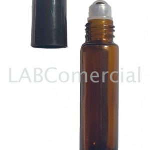 10ml Amber Bottle & Stainless Steel Roll-On