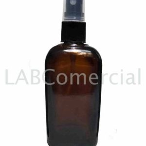 100ml Amber Square Glass Bottle & 18mm Atomiser Spray