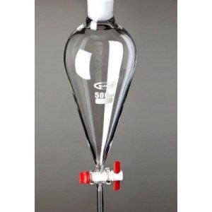 100ml Glass Funnel Separating, Straight Stopcock & PTFE Key