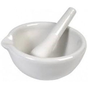 100mm Unglazed Interior Porcelain Mortar with Pestle