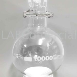 10 Litres Reactor Flask, Round Bottom, 5 Outlets