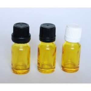 10ml Yellow Glass Bottle & Cap with Vertical Dropper