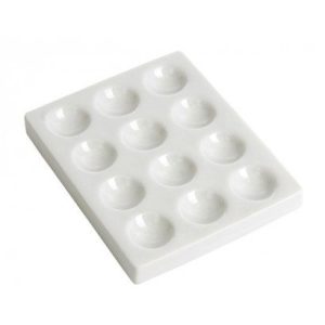 Porcelain staining plate, 12 cavities