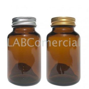120ml Amber Glass Powder Bottle & Aluminium Screw Cap
