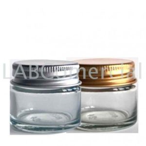 15ml Clear Glass Jar & Aluminium Screw Cap