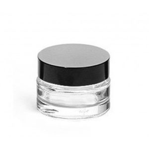 15ml Clear Glass Jar & Black Bakelite Screw Cap