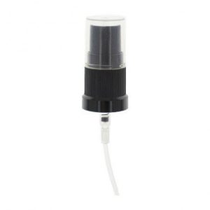 18mm Black Finger Spray Atomiser, Stepped