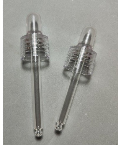 18mm Transparent Dropper Cap & 90mm Glass Tube, 50ml