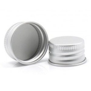 24mm Silver Aluminium Screw Closure Cap