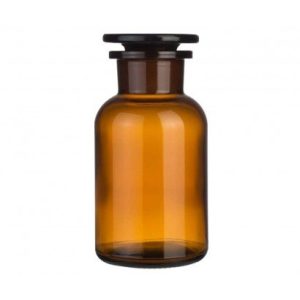250ml Amber Reagent Bottle, Wide Mouth & Ground-Stopper