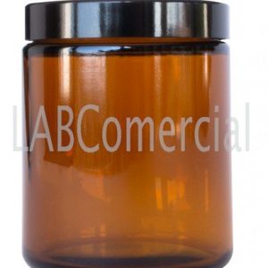250ml Amber Glass Jar & Black Bakelite Screw Cap