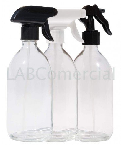 250ml Clear Glass Sirop Bottle & 28mm Hand Trigger Sprayer