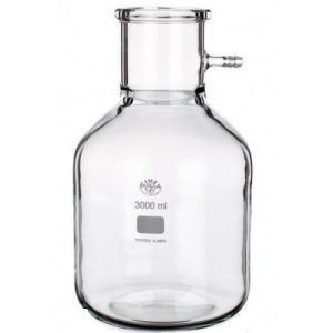 3,000ml Filter Flask, Cylindrical Shape & Glass Connector